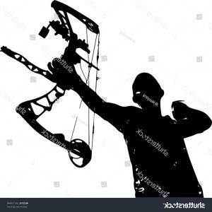 300x300 Stock Illustration Compound Bow Arrow Modern Hunting Vector