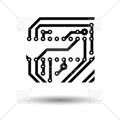 400x400 Computer Chip Icon On White Background Vector Image Vector