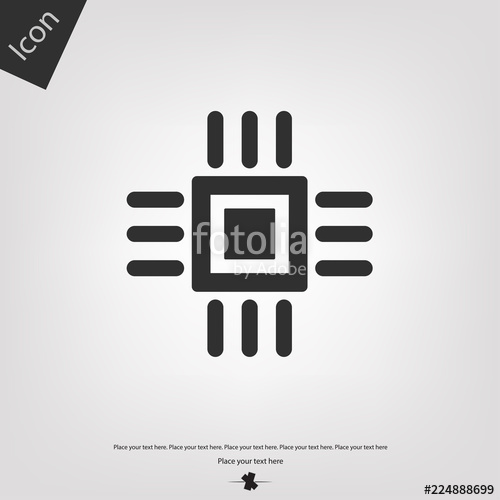 500x500 Computer Chip Vector Icon Stock Image And Royalty Free Vector