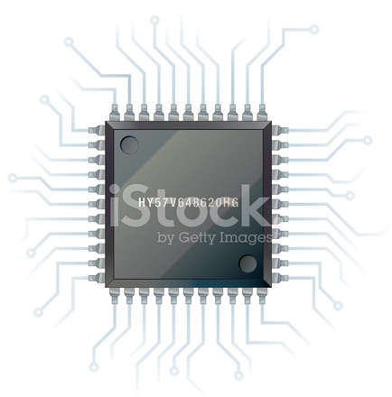 434x440 Computer Chip (Vector) Stock Vector