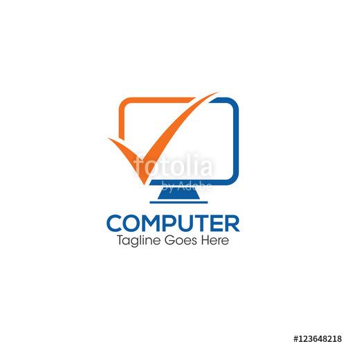 500x500 Computer Creative Concept Logo Design Template Stock Image And