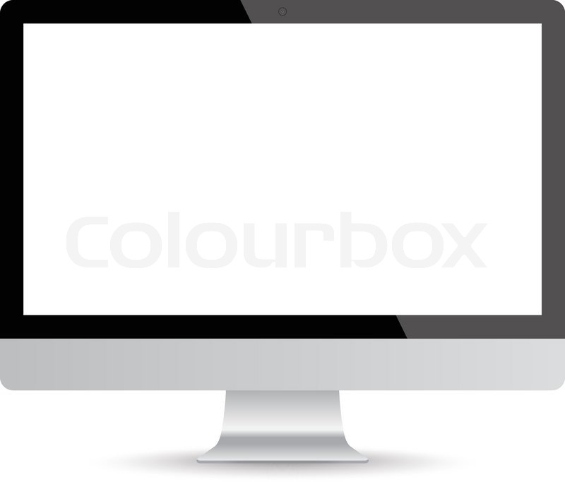 800x683 Computer Screen, 3d Lcd Monitor On Isolated White Background