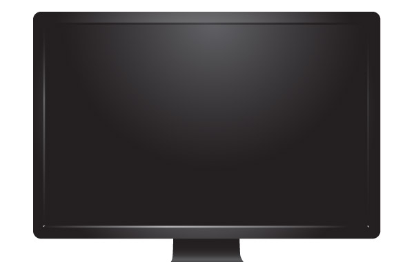 600x380 Realistic Desktop Monitor Vector