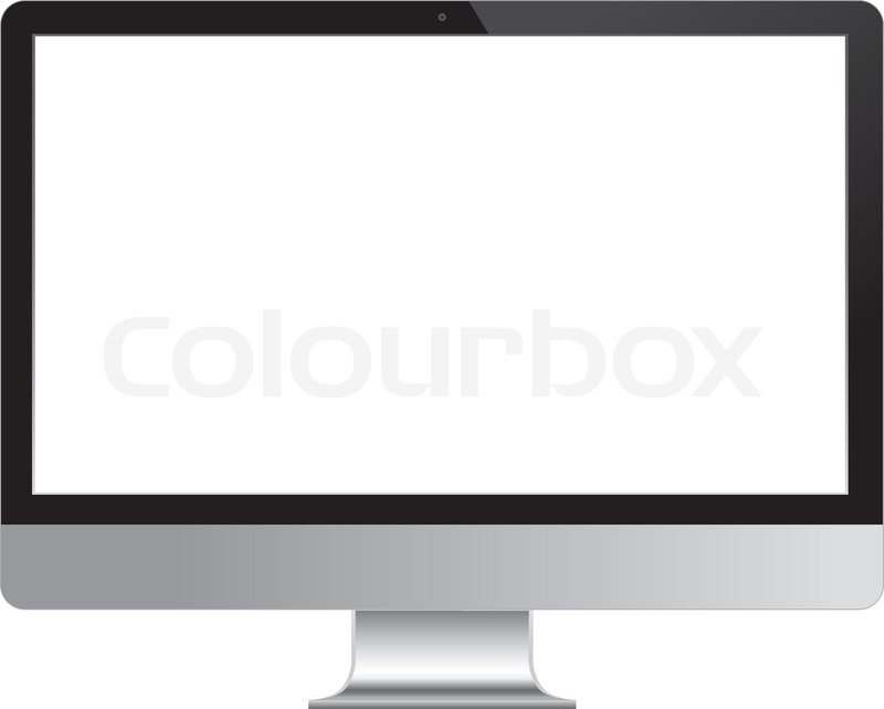 800x642 Computer Desktop Monitor, Display Vector Illustration. Stock