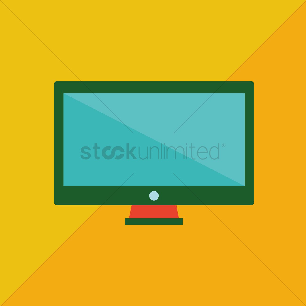 1300x1300 Computer Monitor Vector Image