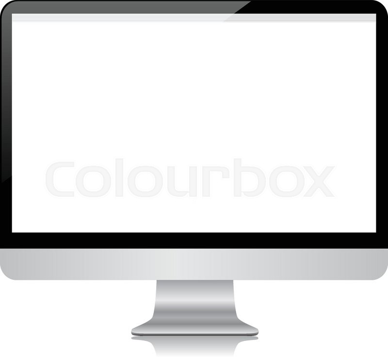 800x735 Modern Desktop Computer Screen Stock Vector Colourbox