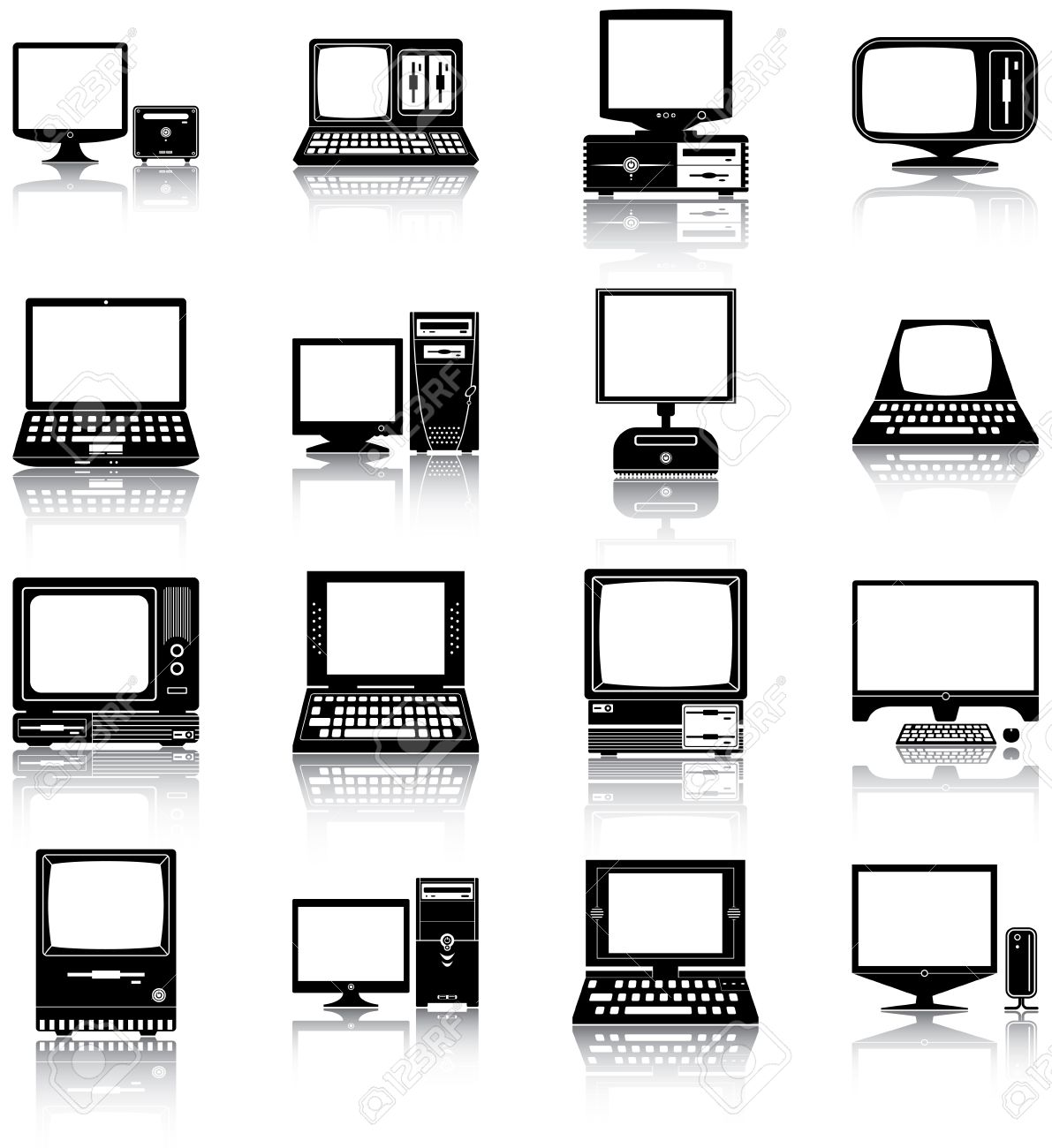 1191x1300 Retro Clipart Computer