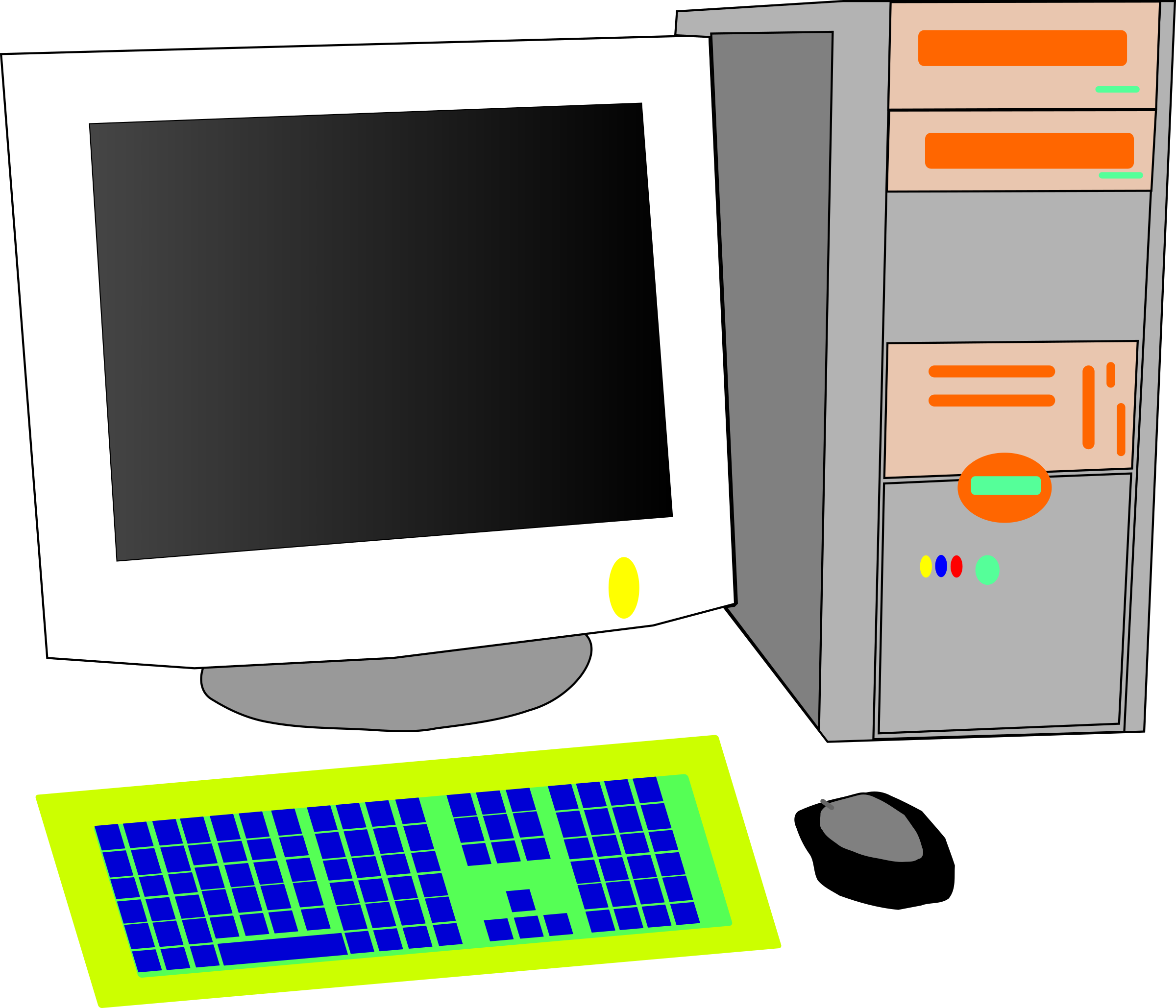 2400x2058 Personal Computer Vector Art Image