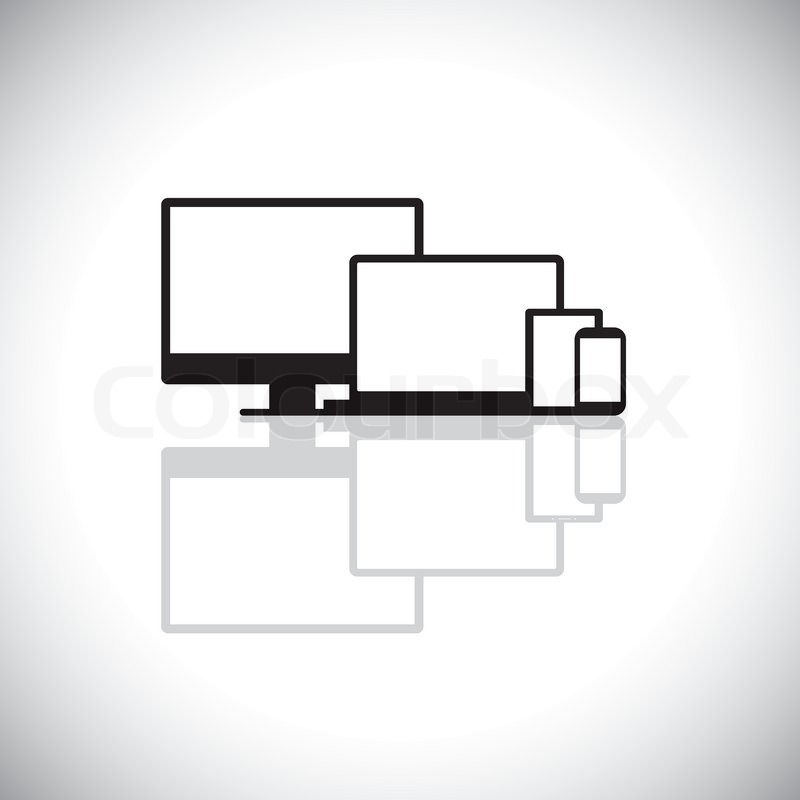 800x800 Set Of Modern Gadgets Like Laptop, Computer, Phone