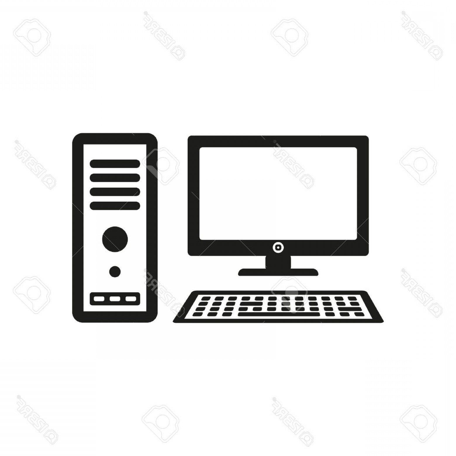 1560x1560 Photostock Vector The Computer Icon Pc Symbol Flat Vector