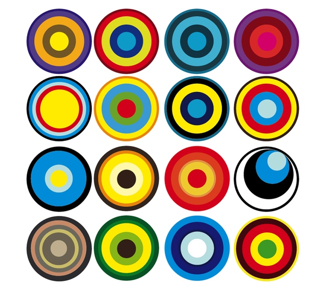 646x584 Concentric Circles Like Shot Targets Vector Free Download