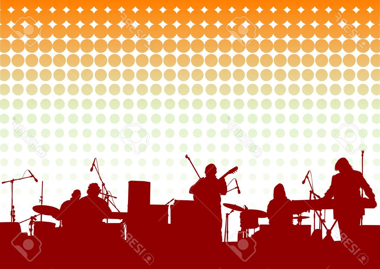 1300x919 Top 10 Vector Drawing Musical Group In Concert On Stage Design