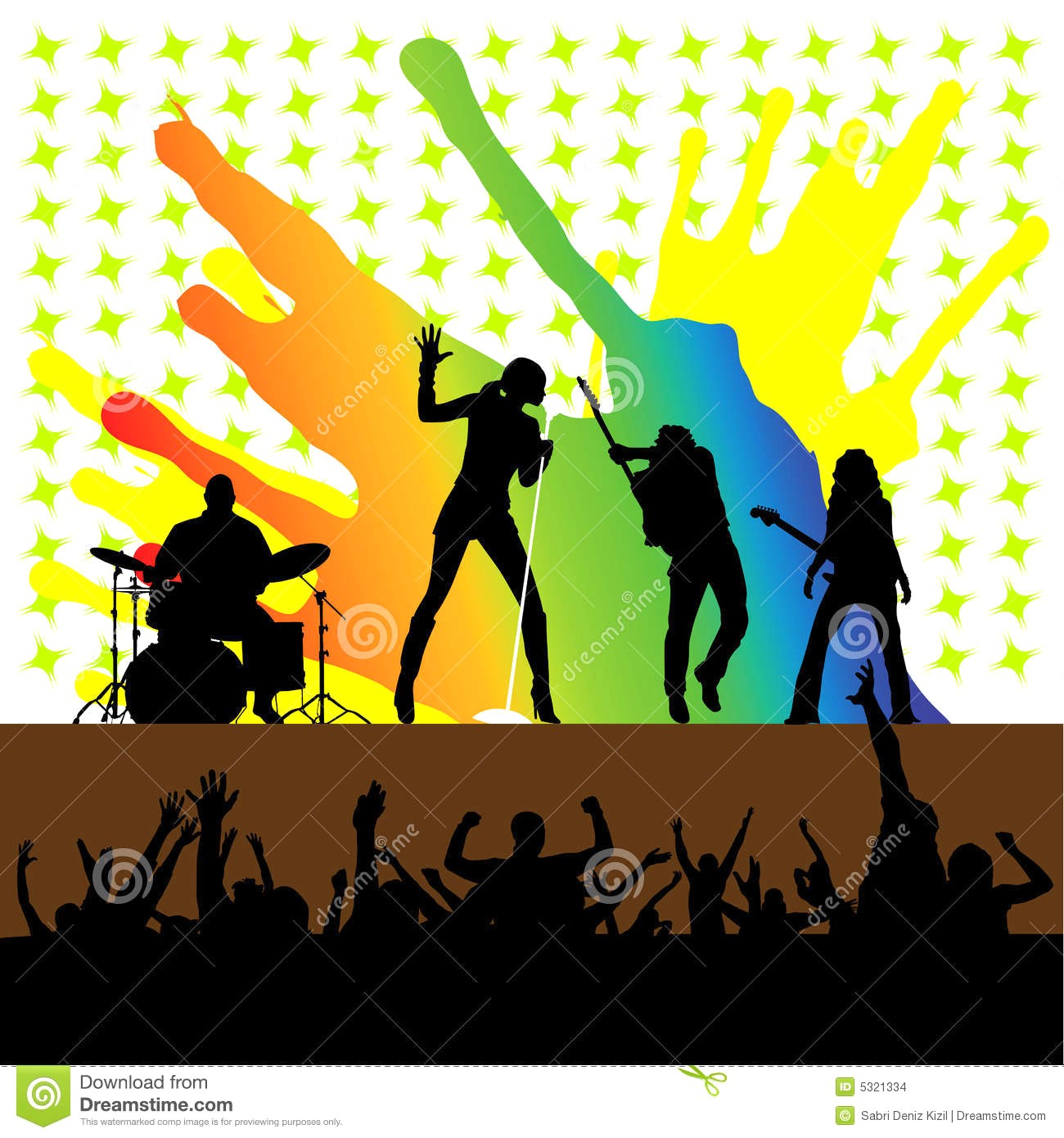 1300x1390 Rock Concert Vector Stock Illustration Of Outline 5321334 Clipart