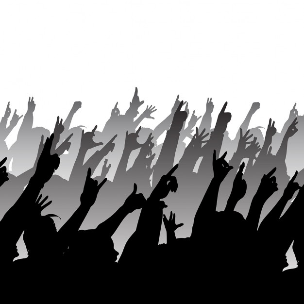 626x626 Silhouettes Of A Rock Concert Vector Free Download