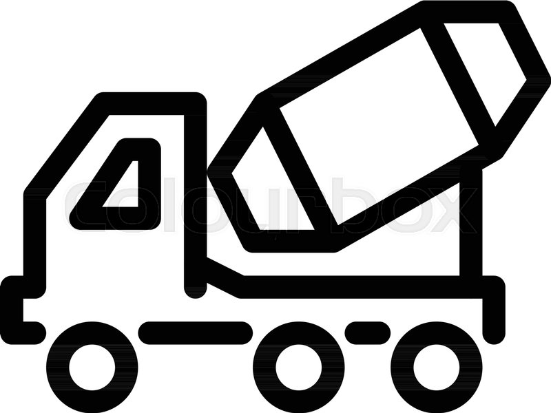 800x600 Concrete Truck Mixer Stock Vector Colourbox