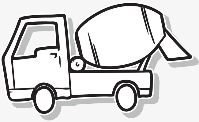 650x400 Hand Painted Concrete Mixer, Architectural Engineering, Concrete