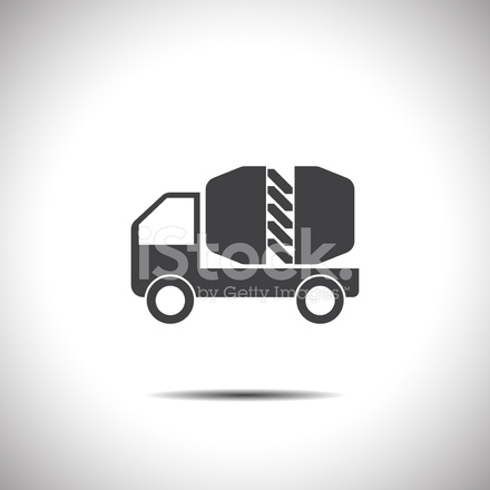 440x440 Cement Truck Vector Icon Stock Vector