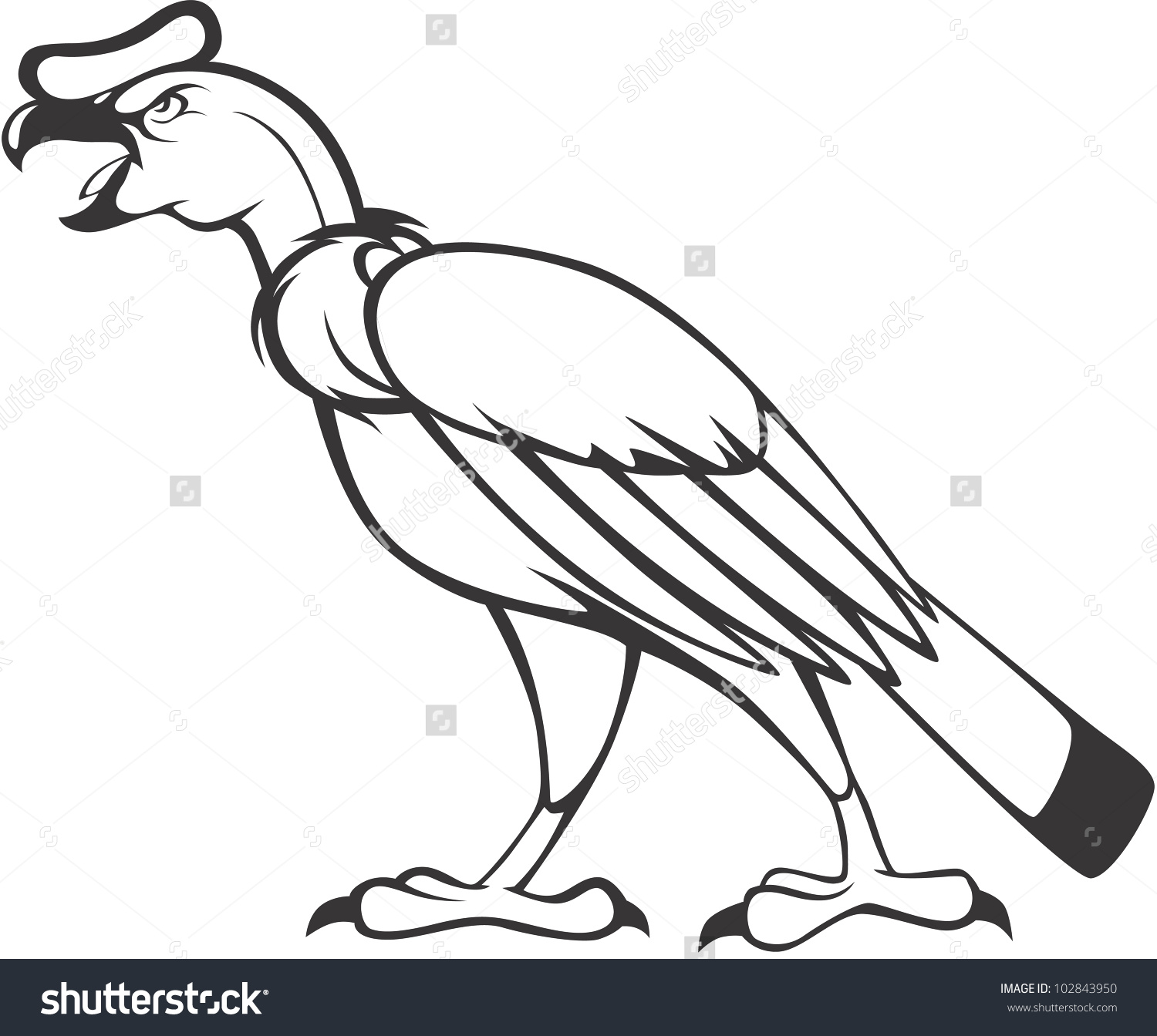 1500x1344 Condor Black And White Clipart