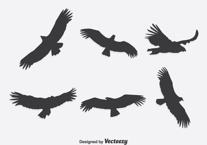 700x490 Silhouette Condor Vector Set