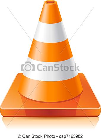 341x470 Traffic Cone. Vector Illustration