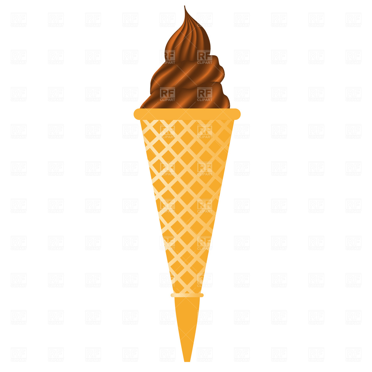 1200x1200 Chocolate Ice Cream Cone Vector Image Vector Artwork Of Food And