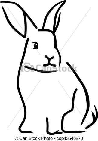 326x470 Vector, Contorno, Conejo.