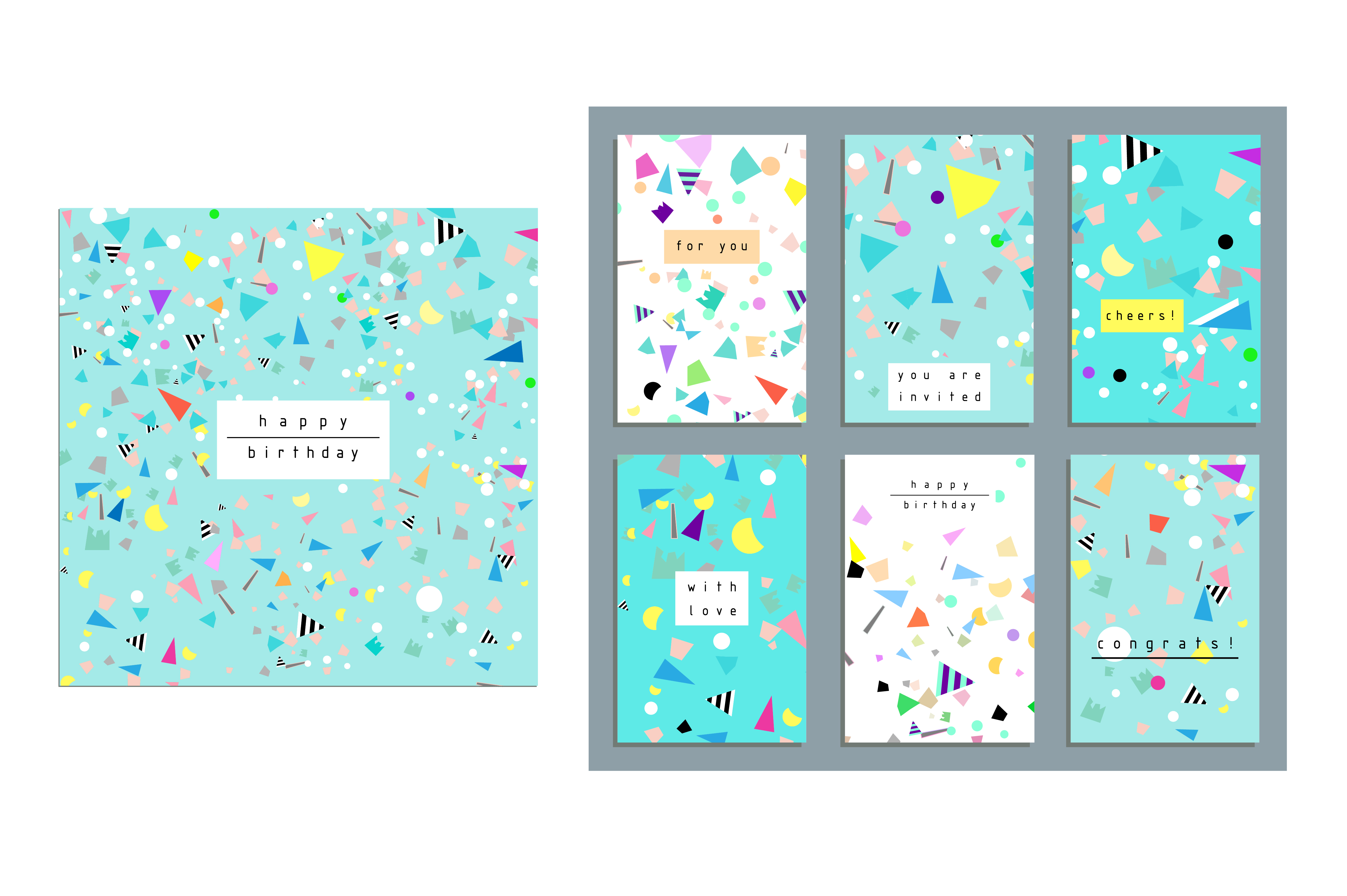 4833x3217 Confetti Vector Set