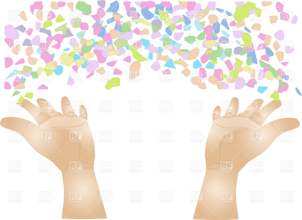 1200x875 Hands Scattering Confetti Vector Image Vector Artwork Of Holiday