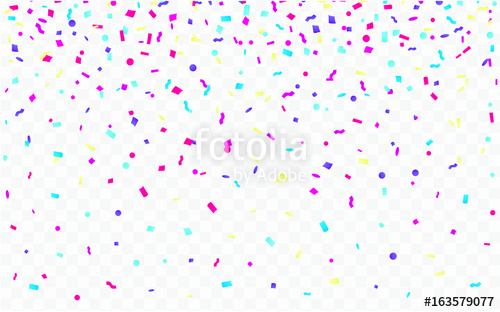 500x312 Colorful Explosion Of Confetti. Vector Illustration. Flat Design