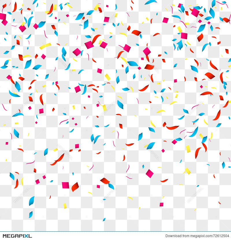 800x830 Confetti Vector Background Over Transparent Grid For Holidays