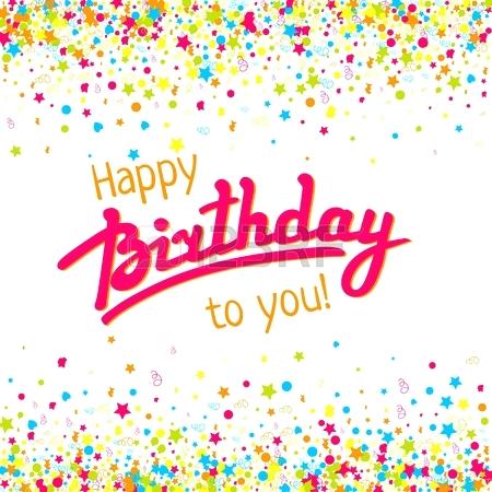 450x450 Birthday Greeting Card Template Happy With Hand Lettering And