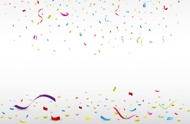 626x409 Celebration Background With Colorful Confetti Vector Premium