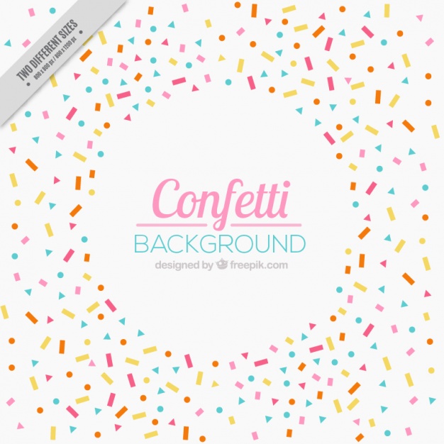 626x626 Beautiful Celebration Background With Confetti Vector Free Download