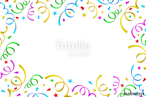 500x334 Colorful Celebration Background. Paper And Ribbon With Confetti