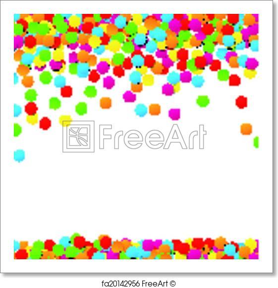 561x581 Free Art Print Of Confetti Celebration Background. Colorful
