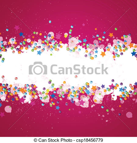 450x470 Vector Background With Colorful Confetti. Vector Illustration Of