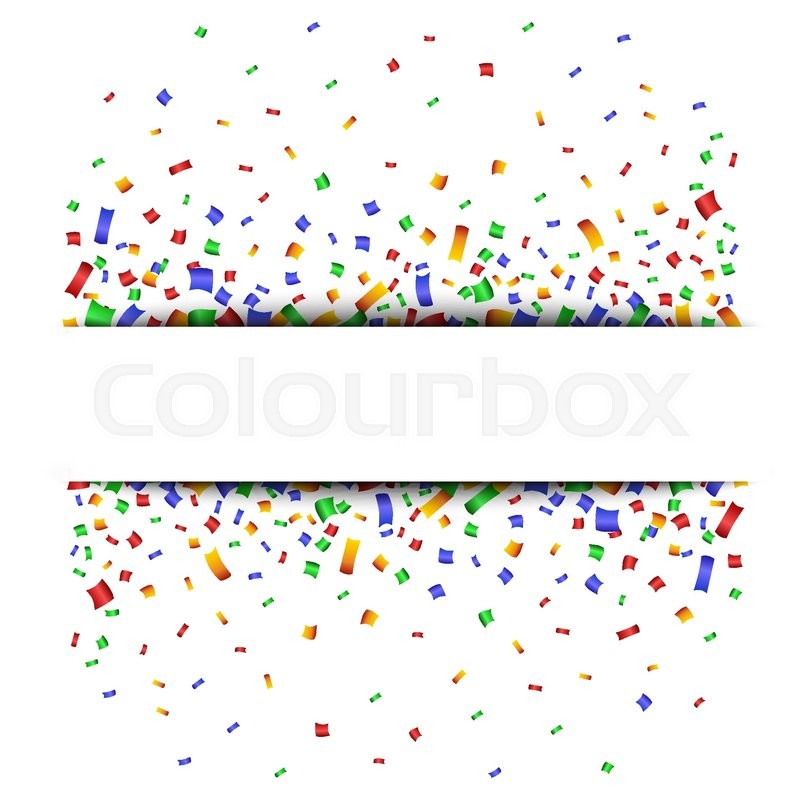 800x797 Colorful Celebration Background With Confetti. Vector Illustration