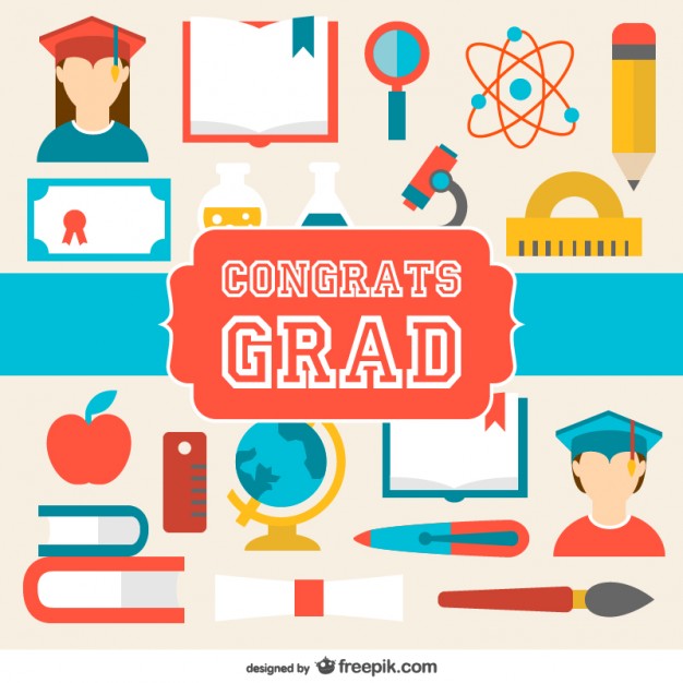 626x626 Graduation Congratulations Vector Card Vector Free Vector