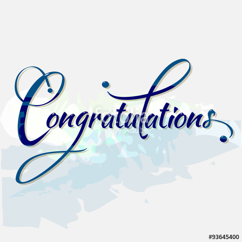 500x500 Congratulations Calligraphy. Vector. Eps10. Stock Image And