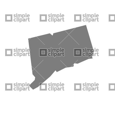 400x400 Connecticut Map Silhouette Vector Image