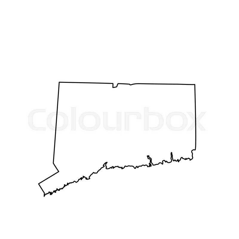 800x800 Map Of The U.s. State Connecticut. Vector Illustration Stock