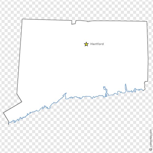500x500 Connecticut (Ct) Us State Free Vector Map