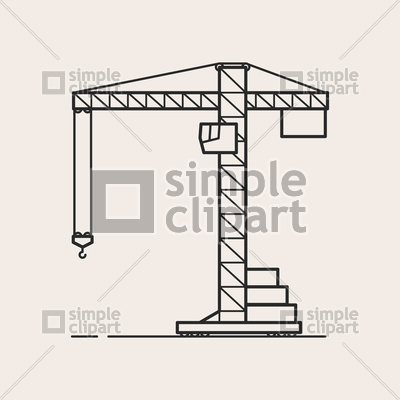 400x400 Construction Crane Vector Image