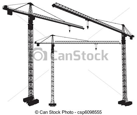 450x378 Elevating Construction Crane Vector.