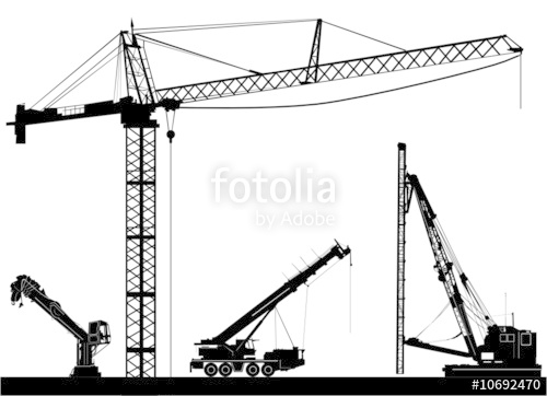 500x362 Construction Crane Vector Stock Image And Royalty Free Vector