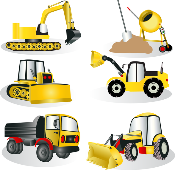 588x570 Construction Site Equipment Vector