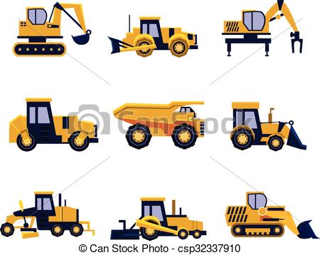 450x358 Construction Equipment Road Roller, Excavator, Bulldozer And