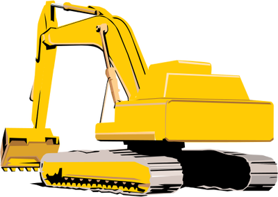 400x283 Vector Bulldozer Construction Equipment ~ Frames ~ Illustrations