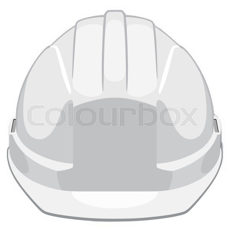 800x800 White Construction Helmet Front View Stock Vector Colourbox