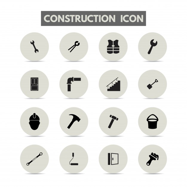 626x626 Construction Icons Vector Free Download